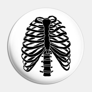 Skeleton Rib Cage Funny Halloween Anatomy Costume Pin