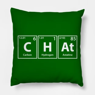 Chat (C-H-At) Periodic Elements Spelling Pillow