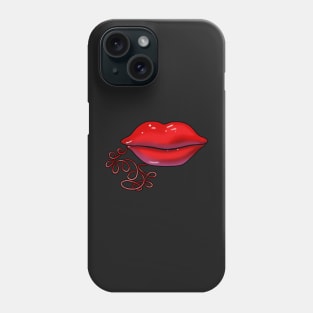 Nostalgic Barbie style red lips phone Phone Case