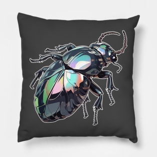 Metalic Beetle Pillow