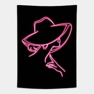 Pink Deco Art Deco Woman Fashion Tapestry