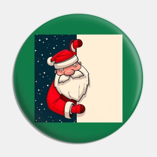 Santa Claus Holding banner Pin