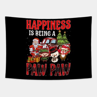 Happiness Is Being A Paw Paw Christmas Tapestry