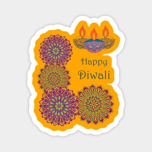 Diwali - Mandalas and Lamps Magnet