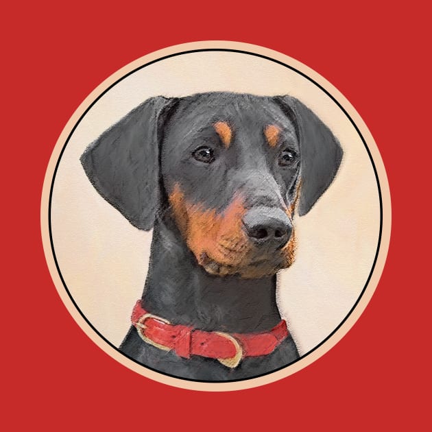 German Pinscher Painting Original Animal Art by Alpen Designs