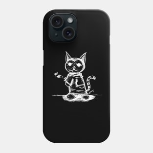 gentleman cat in ecopop wallpaper Phone Case