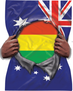 Bolivia Flag Australian Flag Ripped - Gift for Bolivian From Bolivia Magnet