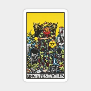 King of pentacles tarot card Magnet