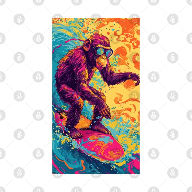 The Surfing Monkey by TooplesArt