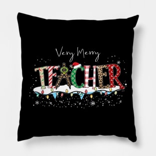 Very Merry Teacher Pillow