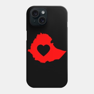 A piece of my heart is in Ethiopia (Red) Phone Case