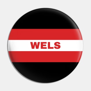 Wels City in Austrian Flag Pin