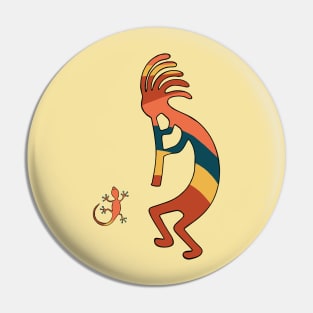 Kokopelli with Gecko Pin