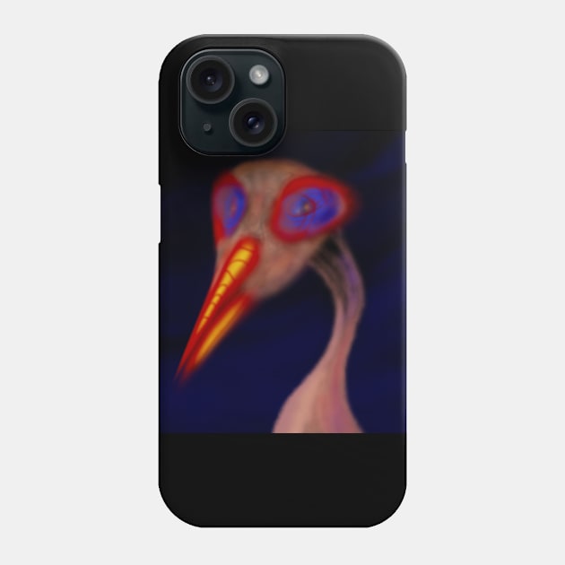 Mysterious strange bird-like creature Phone Case by DaveDanchuk