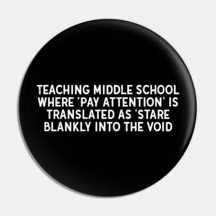 Teaching middle school Where 'pay attention' is translated Pin