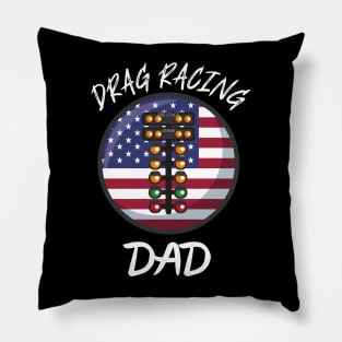 USA Drag Racing Dad Pillow