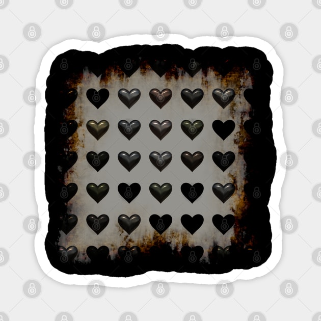 Gothic Horror Dark Hearts Magnet by stefy