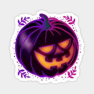 Cyber Retro Pumpkin Magnet