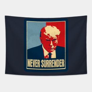 Trump never surrender, trump Mugshot Tapestry