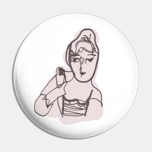 lady in pink Pin