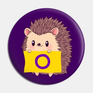 Hedgehog Intersex Pride Pin