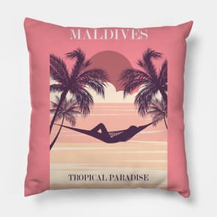 Maldives Tropical Paradise Pillow