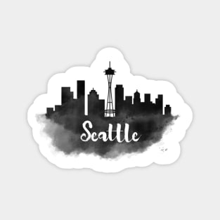 Seattle watercolor Magnet