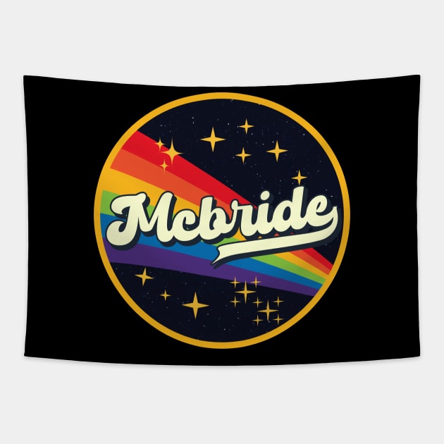 Mcbride // Rainbow In Space Vintage Style Tapestry by LMW Art