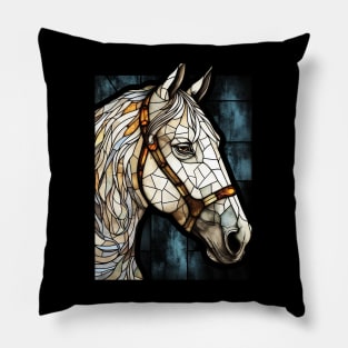 White horse face Pillow