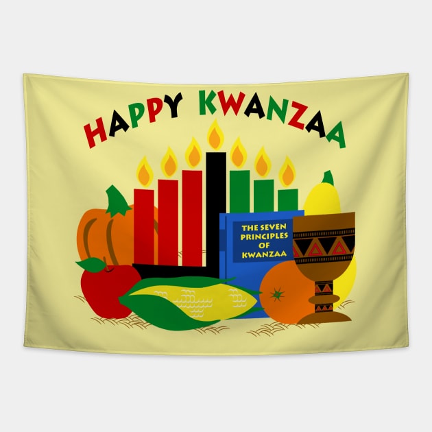 ALKEBULAN - KWANZAA SETTING Tapestry by DodgertonSkillhause