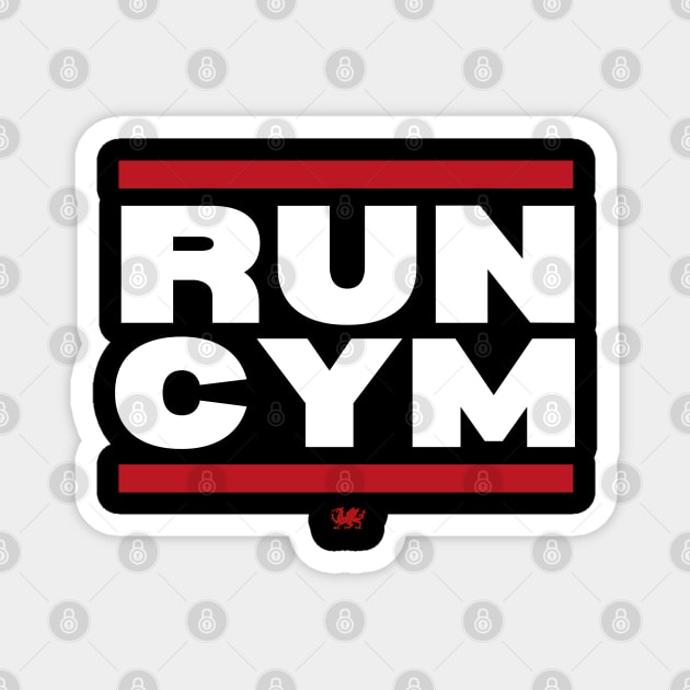 RUN CYM, Cymru Wales supporter Magnet by Teessential