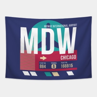 Chicago (MDW) Airport Code Baggage Tag E Tapestry