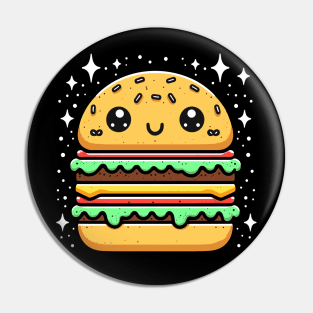 Kawaii burger Pin