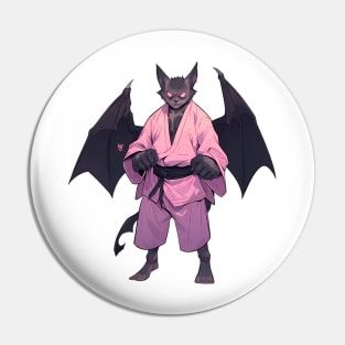 Kawaii Style Karate Master Bat Pin