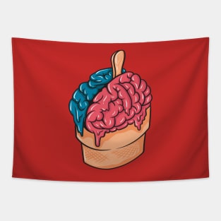 ice-cream brain illustration Tapestry