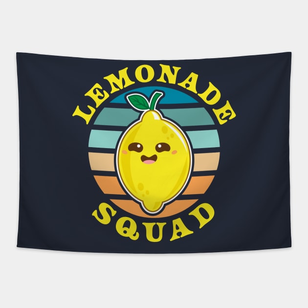 Lemonade Squad - Funny Lemonade Stand Summer Tapestry by OrangeMonkeyArt