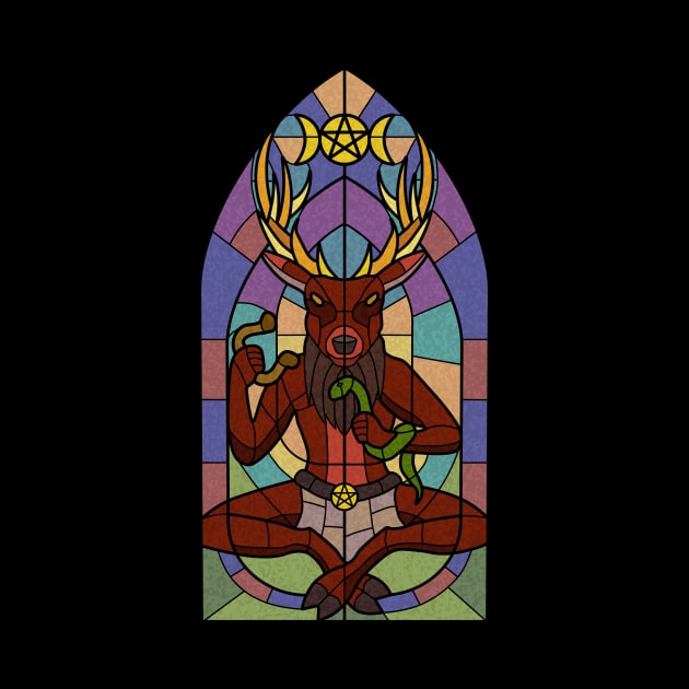 Horned God Stained Glass by Marouk