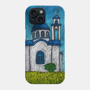 Blue Temple on a Hill Phone Case