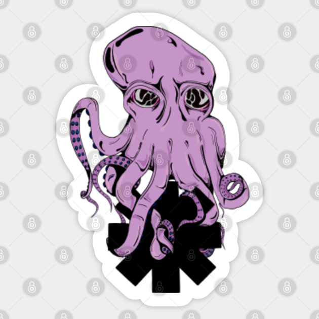 Red Hot Chili Peppers Octopus - Red Hot Chilli Peppers - Sticker