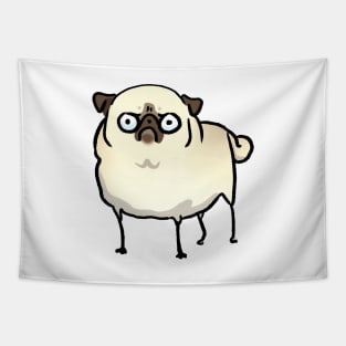 Angry Pug (fawn) Tapestry