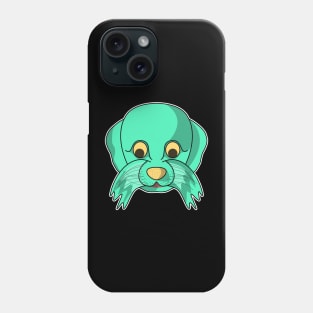 cute cyan long beard puppy face Phone Case