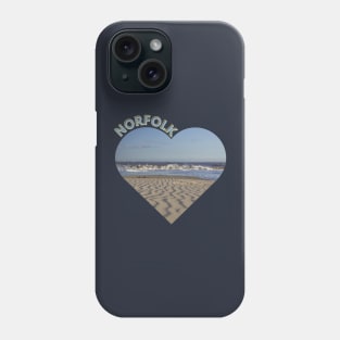 Norfolk Beach Love Heart Phone Case