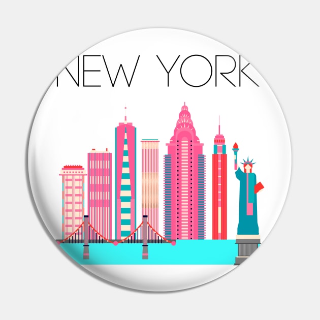 New York Pin by RainbowAndJackson