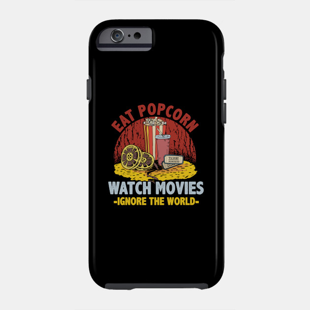 Watching Movies Popcorn Popcorn Phone Case Teepublic