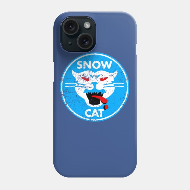 Snow Cat Vintage Decal Phone Case by PopCultureShirts