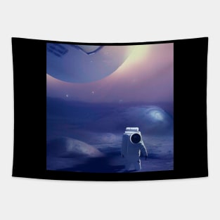 The astronaut land on moon. Tapestry