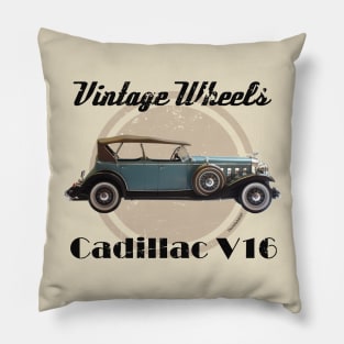 Vintage Wheels - Cadillac V16 Pillow