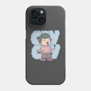 wanna cry emoticon cartoon Phone Case