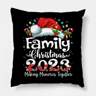 Family Christmas 2023 Matching Squad Santa Elf Funny Xmas Pillow