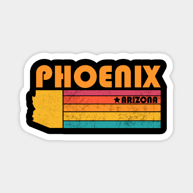 Phoenix Arizona Vintage Distressed Souvenir Magnet by NickDezArts